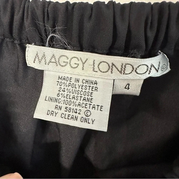 NWT Maggy London Navy Square Neck Knee Length Dress w/ Pockets Size 4 - Picture 5 of 9